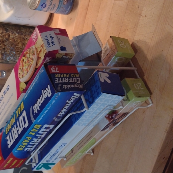 Vintage Coated Wire Kitchen Wrap Holder - Picture 2 of 7